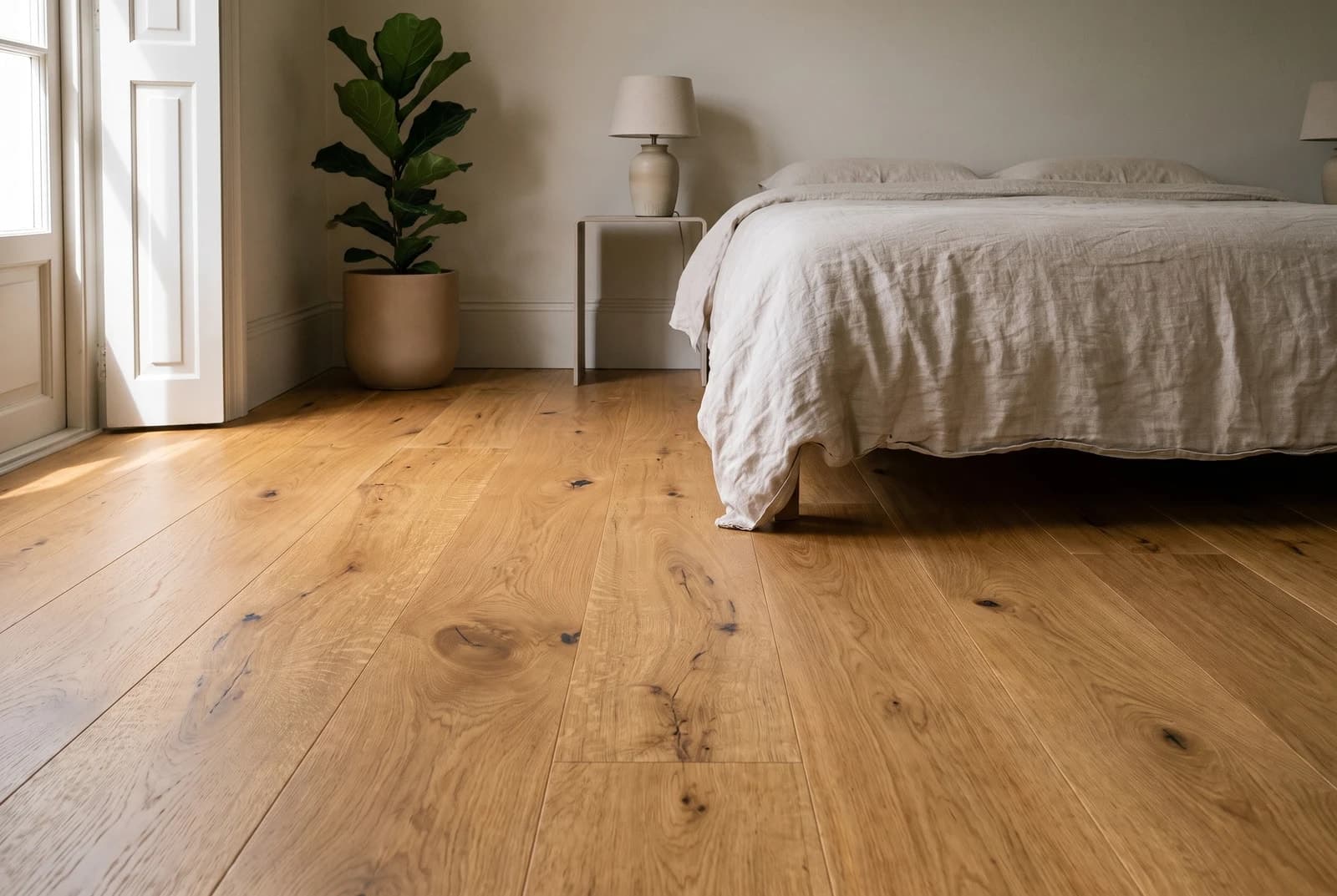 Oak engineered wood flooring in an interior — Dakota