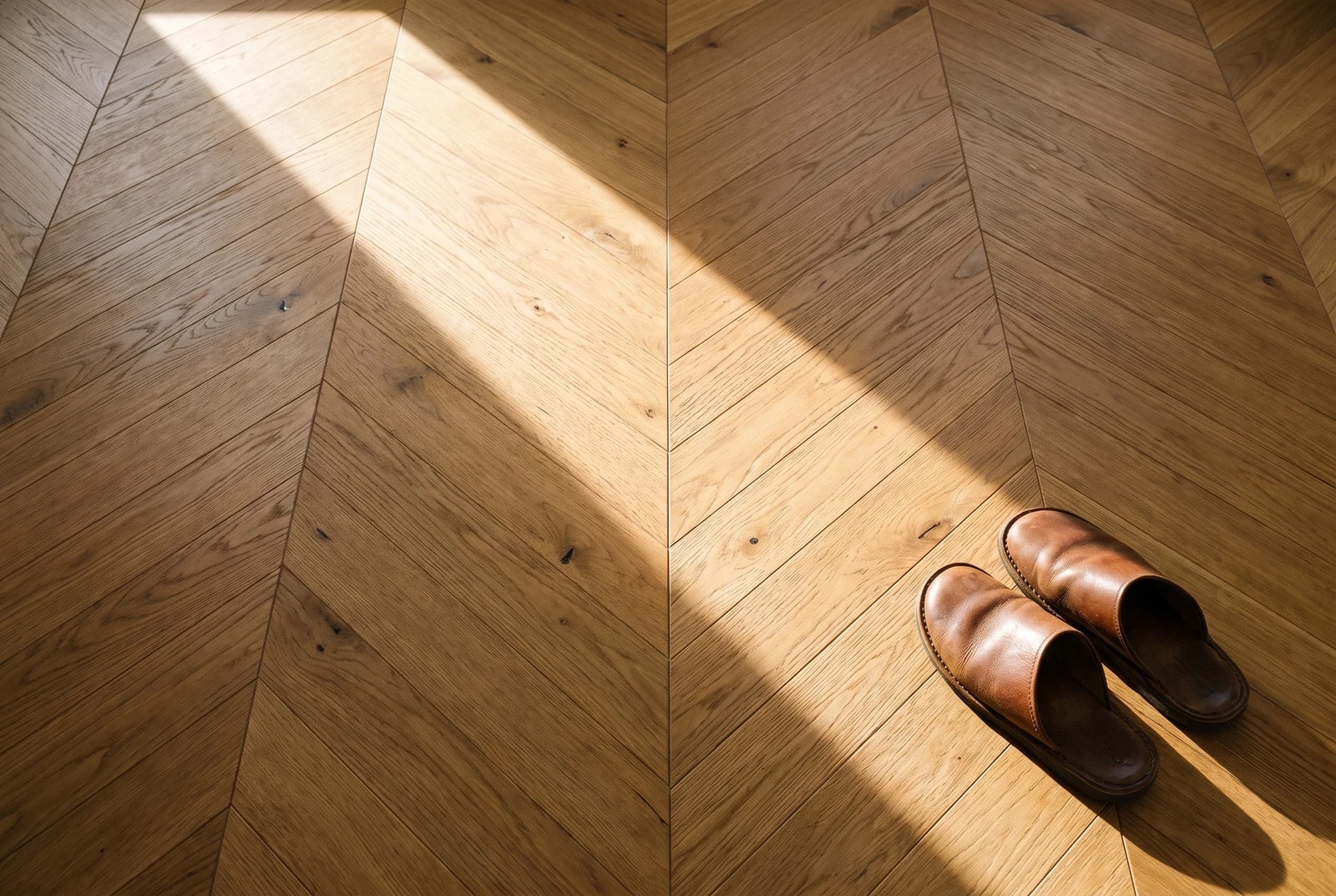Engineered oak flooring in an interior