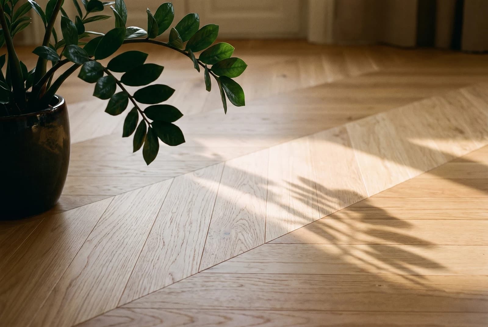 Oak parquet planks in an interior — Terris Timber